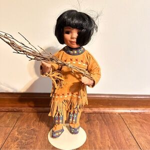 Danbury Mint porcelain perillo doll “bird song” native American